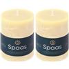 Spaas Candela pilastro in stile rustico 70/95 mm 35 ore, avorio (Confezione da 2)