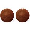 Spaas Candela a sfera in stile rustico 80 mm 24 ore, bordeaux (Confezione da 2)