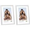 Deknudt Frames S44CD1-20.0X30.0 - Portafoto Basic in Legno e MDF, Dimensioni 20 x 30 cm, Colore: Argentato (Confezione da 2)