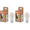 OSRAM Energy Class nella classica forma a lampadina, 3,8 W / 806 lm, EEK A, luce bianca fredda (4000 K), CRI 80, in vetro satinato senza piombo, attacco E27, IP20, diametro 60 mm, dimmerabile.