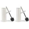 Beldray Scopino e supporto per WC, trattamento antibatterico, setole in silicone antigraffio, a prova di spruzzi, design discreto, manico lungo, testina igienica facile da pulire, resistente alle