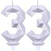 Graziano Candelina Buon Compleanno Diamond SILVER n.3 (Confezione da 2)