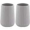 Gedy G-Marika, Porta spazzolini Bagno Grigio, Porta spazzolino in Ceramica, 2 Anni di Garanzia, Design R&S, Misure 11,6X8X8 cm, 2 Anni di Garanzia (Confezione da 2)