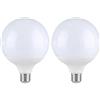 V-TAC Lampadina LED Globo 18W (Equivalenti a 125W) - Chip Samsung - Attacco E27 - G120-2000 Lumen - Lampadina LED Massima Efficienza e Risparmio Energetico - Luce 6500K Bianca Fredda (Confezione da 2)