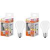 OSRAM Lampada LED Superstar forma lampadina A60 filamento dimmerabile, 2700 K bianco caldo, 5,9 W, E27, satinato, 806 lm, per lampade da soffitto e da terra, 15.000 ore (Confezione da 2)