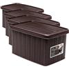 Stefanplast SCATOLA ELEGANCE MULTIU S CHIU MOKA (Confezione da 4)
