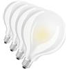 OSRAM LED Star GLOBE95, lampada LED a filamento opaco a forma di globo con diametro di 95mm, base E27, bianco freddo (4000K), 1521 lumen, sostituisce le lampadine da 100W, confezione da 4