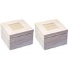Rayher 62264000 legno - scatola con foto coperchio FSC Mix Credit, 12 x 12 x 8,2 cm (Confezione da 2)
