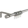 Gardinenbox Asta per tende allungabile Ningbo, 120-210 cm, in acciaio inox spazzolato, Ø 16/19 mm, set completo per montaggio istantaneo a parete e a soffitto 2024140