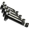 Gardinia Supporto con Piastra per Asta per Tende, 1 Supporto per Asta, Chiuso, Kit Montaggio Incluso, Serie Chicago, 20 mm Diametro, Titanio (Confezione da 4)