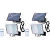 GRIFEMA Lampada Solare da Esterno con Sensore di Movimento, 108 LED, 3 Modalità, 1500mAh, Faretto Solare Esterno con Pannello Solare e Telecomando, Impermeabile IP65 per Giardino, Garage, Patio