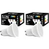 V-TAC 6x Lampadine LED GU10 4.5W (Equivalenti a 35W) - 400 Lumen - Alta Luminosità - Faretto Led GU10 - Massima Efficienza e Risparmio Energetico - Luce Bianca Calda 3000K - Box 6 Pezzi