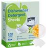 ComPDCVD 100 Fogli per Lavastoviglie Pastiglie Pods Lavastoviglie Tabs Lavastoviglies Pastiglie di Ricambio per Lavastoviglies senza plastica e biodegradabili Profumo di mela