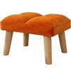 YMYNY Sgabello, Poggiapiedi, Ottomano, Moderno Imbottito Sedile Divano Sgabello Poggiapiedi, Sgabello in Velluto, Poggiapiedi Divano per Soggiorno Ingresso 40×30×27CM Colore Arancione HBD032J