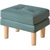 YMYNY Poggiapiedi, Pouf in Ecopelle, Superficie Morbida Rimovibile, Design in Velcro, Moderno e Sgabello per Camera da Letto, Soggiorno 41.5 x 31.5 x 32CM Verde HBD041GR
