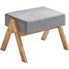 YMYNY Poggiapiedi, Sgabello Cambio Scarpe, Piccolo Sgabello Ottomano, Sedia Assist, Moderno Stabile Poggiapiedi a Forma di A, 40 x 28 x 30CM, Blu Chiaro HBD022B