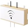 HFGHGDF ScatolaRouter Wifi, Porta da Parete, Scatola Nascondi Cavi da Parete in Legno Lattina Nascondere Perfettamente il Router e Mettere in Ordine i Suoi Cavi(White)