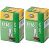 Hella 8GH 186 996-001 Lampadina, H16, Long Life up to 3x longer lifetime, 12V, 19W, Tipo zoccolo PGJ19-3, Scatola, Quantità 1 (Confezione da 2)