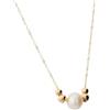 MILOR - Collana Donna Oro con Perla; Collana Donna con Perla Bianca Naturale; Idea Regalo Compleanni, Anniversari, Festa Mamma