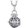 Morella Catenina donna acciaio inox 70 cm con ciondolo ornamentale e sfera Ø 16 mm in sacchetto di velluto colore a scelta