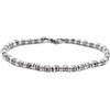 Spadarella Gioielli Spadarella bracciale unisex con anellini in argento 925 ed ematite chiara, pietra 4 mm lunghezza 17 cm SPBR493