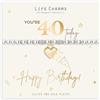 Life Charms Bracciale di buon 40esimo compleanno