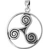 Kiss of Leather Ciondolo grande triskelen in argento sterling 925 n. 129, Argento