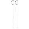 Reffeer Orecchini in argento Sterling 925 massiccio, orecchini pendenti a catena, infila nappa per donne e ragazze, orecchini pendenti lunghi, minimalisti, Argento sterling, Nessuna pietra preziosa