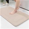 chakme - Tappetino da bagno in memory foam - Tappetino da bagno assorbente - Tappetino da bagno antiscivolo - per bagno e soggiorno - 60 x 90 cm - Beige