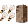 greenandco 4x Lampadina Vintage Edison LED dimmerabile | E27 A60 | claro | 2,3W 65lm | 1800K luce extra calda | 320° | 230V | nessun sfarfallio