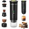 Penbinmall Macchina per caffè espresso portatile 3 in 1 Mini macchina da caffè da viaggio 20 Bar con USB-C, macchina da caffè da campeggio, autoriscaldante, compatibile con caffè macinato e capsule per