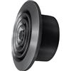 H&C VENT Griglia di ventilazione rotonda Ø 100 mm nera con protezione dagli insetti in plastica | protezione dalle intemperie | copertura esterna - griglia di ventilazione garage parete porta finestra