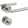 HENYIN 1 confezione di maniglia per porta in acciaio inossidabile pomello per bagno, maniglia per porta a mortaio, colore argento (SO2-103BK)