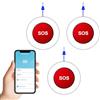 Wolf Guard TUYA Pulsante di emergenza SOS WiFi con cavo di trazione, per amico anziano disabile bambino, sistema di allarme sanitario Smartlife APP promemoria remoto (Stile del collo, set di 3)