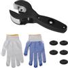 Tinoaly Tagliatubi a Cricchetto, Tagliatubi Compatto 2 in 1 da 8-29mm con 5pz Lame Ricambio e Guanti Strumenti Pratici per PPR PVC Metallo Acciaio Inossidabile Rame Alluminio