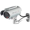O&W Security Dummy - Telecamera solare con obiettivo e LED lampeggiante, impermeabile, sensore LED, regolabile a 360°, funzionamento solare e a batteria, per interni ed esterni