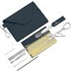 Victorinox Swiss Card Classic, 10 Funzioni, Made in Switzerland, Multiuso da Donna, in Portacarte con Anello Portachiavi, New York Style (Blu, Giallo)