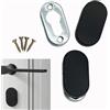 OHYER 2 set Rosetta per Chiavi in Acciaio Rosetta di Sicurezza Coperchio Serratura Della Rosetta per Chiave a Cilindro Acciaio inox nero opaco Base Coperchio Profilato in Porte Interne e Esterne (Nero B)