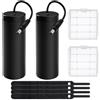 KUOQIY 2 Pezzi 8xAA 12V Supporto Batteria CC 2.1x5.5 mm Maschio, 12V Custodia per Batterie AA con Cavi e Interruttore On/Off, con Custodia Batteria in Plastica, Nero