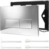 RDTOK Placca di comando WC, piastra di scarico a doppio scarico compatibile con GEBERIT SIGMA01 UP300/320, placca di ricambio 115.770.11.5, argento galvanizzato