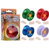 BLUECHOLON Yoyo in metallo, rotazione rapida, 4 colori, con corda di ricambio, in confezione regalo