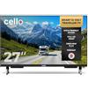 Cello Bianco 12 Volt 27 pollici Traveller Smart TV, WebOS ultra-veloce, Freeview Play, FreeSat, Bluetooth, Netflix, Apple TV e DAZN per camper, roulotte e camion