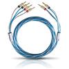 Oehlbach Bi Tech 4B 300 - Set di cavi per altoparlante, 2 x 2,5/2 x 4,0 mm² con connettore a banana, 2 x 3 m, colore: blu/rame