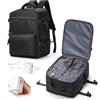 livbote Zaino Sottovuoto Viaggio 40x30x20, Zaino da Viaggio Aereo Bagaglio a Mano Ryanair Zaini Airbag Borsa da Cabina per Donna Uomo -Nero