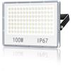 TOPAUBUB Faretto LED da Esterno 100W - 10000LM Fari a LED da Esterno 6500K Bianco Freddo 1 Pezzi Impermeabile IP67 per Cortile/Giardino