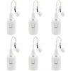 OMIGA 6 Pezzi Porta Lampadina E27 con Morsettiera Nera Porta Lampadina per Cantiere/Ristrutturazione/Lavori Portalampade E27 Plastica (Bianco)