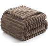 MIULEE Coperta Pile Matrimoniale Plaid per Divano in Velluto Coperta Singolo e Matrimoniale Letto Coperta Pile Morbida Decorazioni Casa Poltrona Tinta Unita Elegante 125x150 CM Marrone