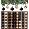 Set Di 100 Palline Per Albero Di Natale - Nero E Oro Con Puntale Incluso - Infrangibili In Plastica - 3