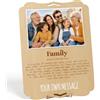 nagu® Family. Gifts for Relatives. Personalised Photo Frame for Him or Her. Large Wooden Gift Card, 30 x 22 cm, for Personalised Presents. Includes adhesive letters and numbers