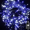 H HANSEL HOME Catena Luminsa Natale Esterno e Interno, Luci Albero di Natale con 8 modalità di illuminazione Impermeabile IP44, Luci LED Natalizie Cavo Verde (Luce Bianca e Blu, 300 Led 15M)